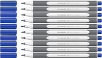 Schneider Brushpen Paint-It 070 Premium penseelstiften met flexibele punt en heldere kleuren voor kalligrafie, handlettering en meer, 10 stuks, blauw