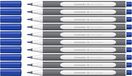 Schneider Brushpen Paint-It 070 Premium penseelstiften met flexibele punt en heldere kleuren voor kalligrafie, handlettering en meer, 10 stuks, blauw