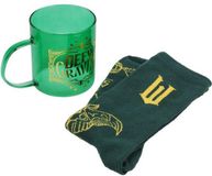 Paladone Wicked Glass Mug & Socks Set – Officieel Gelicentieerde Film Giftset met Groene Mok & Smaragd Sokken