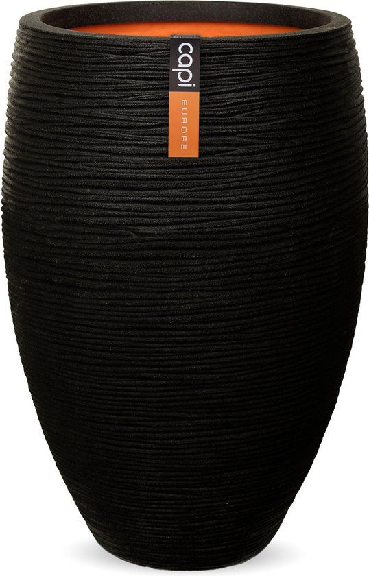 Capi Europe Vaas Elegant Deluxe Rib NL 51x72 Zwart