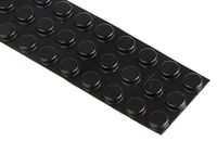 RS PRO Zelfklevende voeten, lijm, cilindrisch, 3,2 mm, zwart, ø 9,5 mm, PUR, 65,6 °C max, verpakking van 75 stuks
