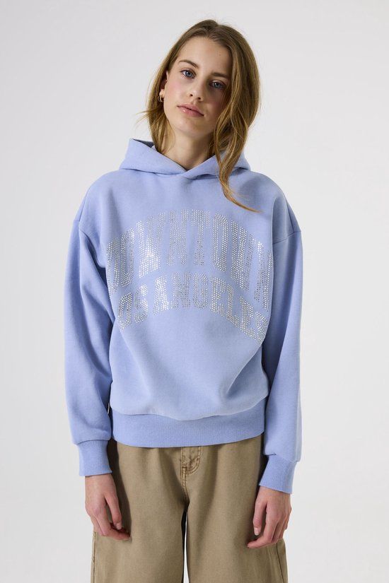 GARCIA Meisjes Tekst Print Sweater Blauw Lange mouw