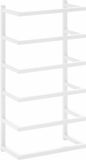vidaXL Handdoekenrek 24x12x48 cm staal wit