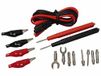 Velleman Set universele meetpennen, voor multimeter, 30 V, 90 cm kabel, krokodilklemmen, in draagkoffer, rood en zwart