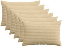 vidaXL Kussensloop 6 stuks HEERLEN Grijs Groen 50 x 75 cm Corduroy