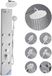 VEVOR Douchepaneel torensysteem met regendouchekop, 124,5 cm geborsteld roestvrij stalen douchekolom, 3-functie kraan, hogedruk wandmontage regenmassagesysteem met 6 lichaamsstralen en handheld