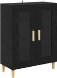 vidaXL Dressoir Zwart Eiken 69,5 x 34 x 90 cm