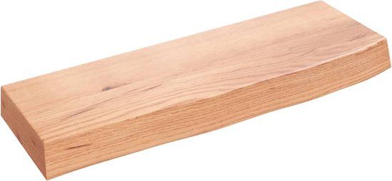 vidaXL Wandschap 60x20x6 cm Massief Eikenhout Lichtbruin