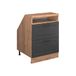 Vicco Rion meuble pour mur incliné – 60 x 81.6 cm avec 2 tiroirs, corps de meuble 60 cm de profondeur Anthracite campagne