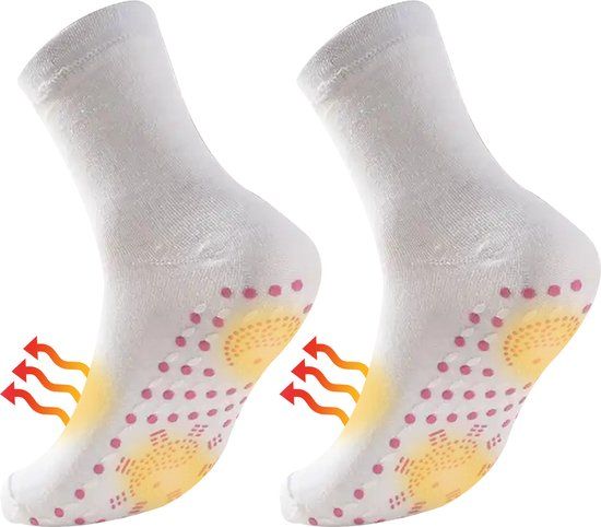 Fleau Home Verwarmde Sokken - Unisex - Wit - Maat 36-41