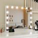 Merkloos / Sans marque Wan GmbH Verlichte Make-up Spiegel - Kaptafel Spiegel - Nauwkeurig Opmaak - 14 Ledlampen Touch - 50 x 42cm - Wit