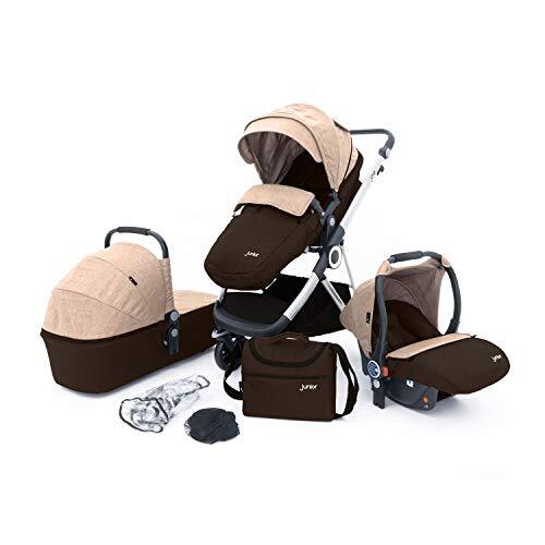 Petex 3-in-1 Combi-Kinderwagenset Multi Traveller bruin/chroom