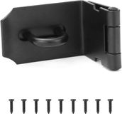 Merkloos / Sans marque SnelShoppen Hasp Lock 90mm - Roestvrijstalen Matte Zwarte Veiligheidssluiting