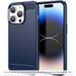 Techsuit Hoesje geschikt voor Samsung Galaxy S25 FE - Carbon Silicone Back Cover - Blauw