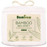 Bambaw Luxe Bamboe 2-Persoons Hoeslaken 200x200cm Wit