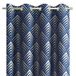 AmeliaHome Gordijn 140x250 cm oogjessjaal metallic patroon raamdecoratie decoratief gordijn piramides donkerblauw