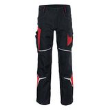KÜBLER BODYFORCE 22255302 Hi Vis Reflecterend Werkbroek HEREN Veiligheidsbroek Zwart Rood - Stretch - Cordura Versterkt