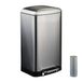 Relaxdays Pedaalemmer 30 liter RVS Zilver met Binnenemmer en Vuilniszakken