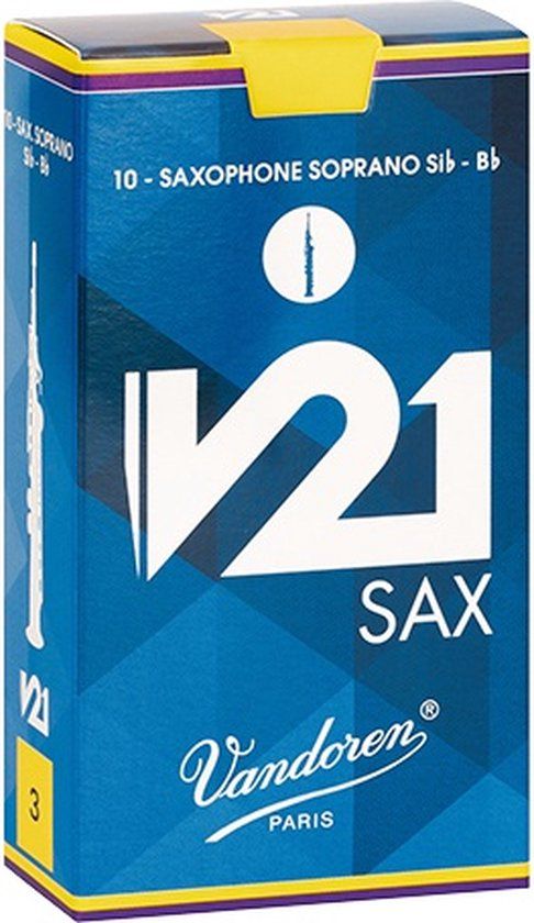 Vandoren Sopraan Saxofoon V21 Rieten - 10 Stuks - Dikte 3.0