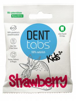 DENTTABS Kids Tandpastatabletten - Aardbei - 125 stuks