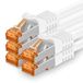 1aTTack.de 10 Gb/s LAN-patchkabel 5x 0,25m RJ45 netwerkkabel CAT7 - wit