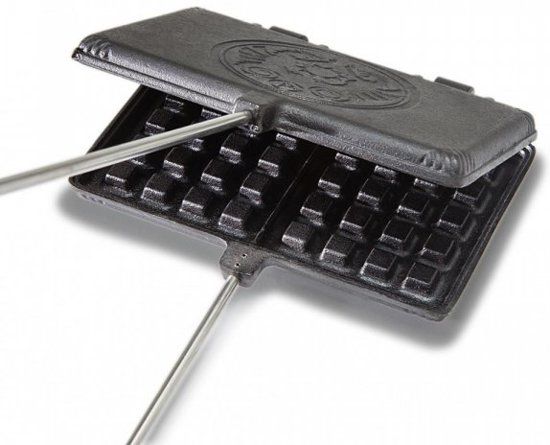 Petromax Gietijzeren Wafel IJzer - Zwart - Rond - 24 cm