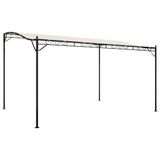 VidaXL Luifel 4x3 m 180 g/m² stof en staal crèmekleurig