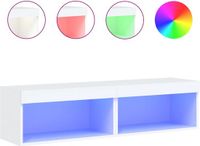 vidaXL Tv-meubels met LED-verlichting 2 st 60x30x30 cm wit