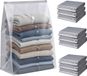 Merkloos / Sans marque Relaxdays Vacuümzakken - set van 10 - 80x100 cm - grijs