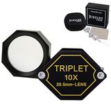 Juweliersloep, 10-voudige vergroting, vouwloep, juweliers, diamant, loep voor diamanten, juweliers, munten, postzegels