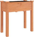 vidaXL Plantenbak met voering 71x37x76 cm massief vurenhout bruin