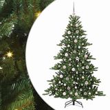 vidaXL - Kunstmatige - Hinged - Kerstboom - Groen - 180 - cm - PVC - en - Staal