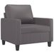 vidaXL Fauteuil Grijs Kunstleer