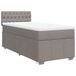 vidaXL Boxspringbed met matras, taupe, 160x200 cm, met stoffen bekleding