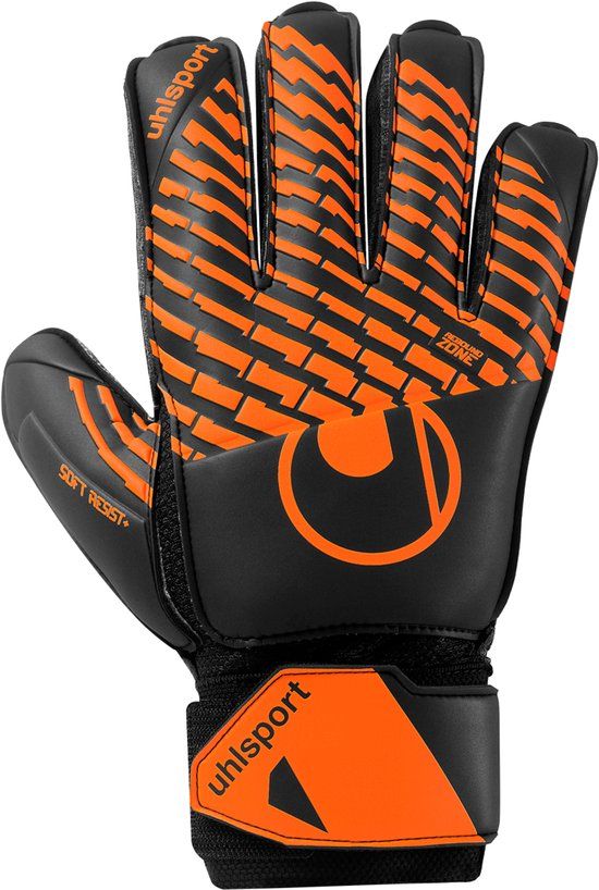 uhlsport Uhsport Soft Resist+ Flex Frame Keepershandschoenen - Zwart/Fluo Oranje - Maat 8