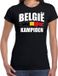 Bellatio Decorations Shoppartners Bv Belgie kampioen supporter t-shirt zwart EK/ WK voor dames - EK/ WK shirt / outfit XXL
