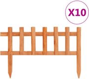 vidaXL Gazonranden 10 st 4,4 m vurenhout