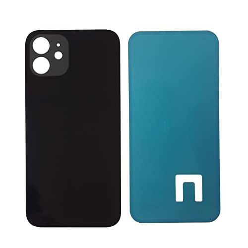 DHLK DHLK® Back Glas compatibel met iPhone 12 - Achterkant Glas Big Hole (Zwart)