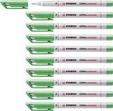 Stabilo OHPen Marker, 10 stuks, groen