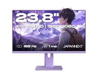 JAPANNEXT Gaming Monitor 23.8" IPS Full HD 165Hz 1ms Pastel Paars