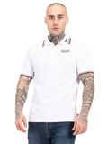 Lonsdale Lion Poloshirt Heren XXL Wit/Donkerrood/Navy