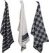 Cosy & Trendy Serviette de cuisine en tissu Black Chambray Set3 50x70cm