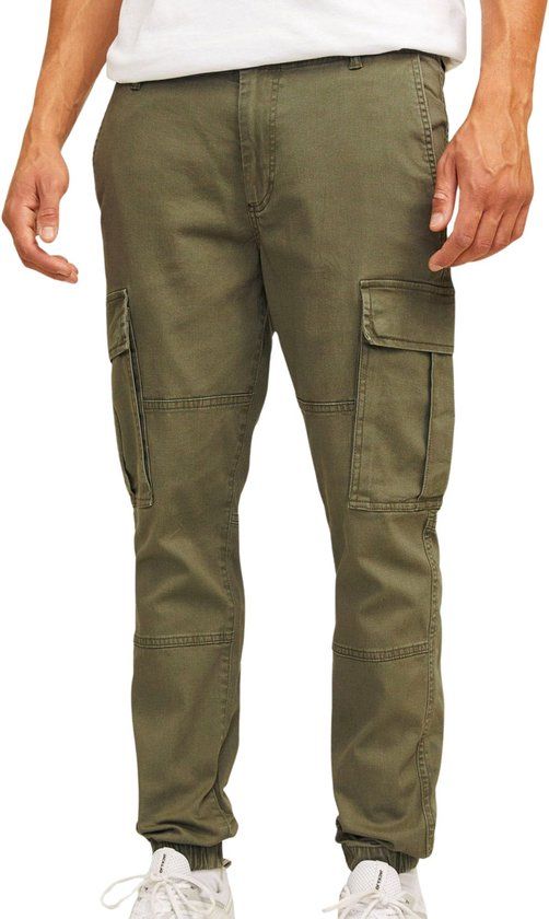 JJ Rebel Michael Slim Fit Cargo Broek Heren - Groen - W32/L32