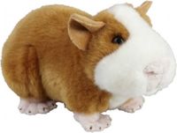 Ravensden Pluche cavia knuffel - bruin/wit - 18 cm