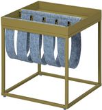 Interlink SAS Interlink Bijzettafel Nubis 35x35 - Olijf/Grijs - Groen - Vilt; Metaal