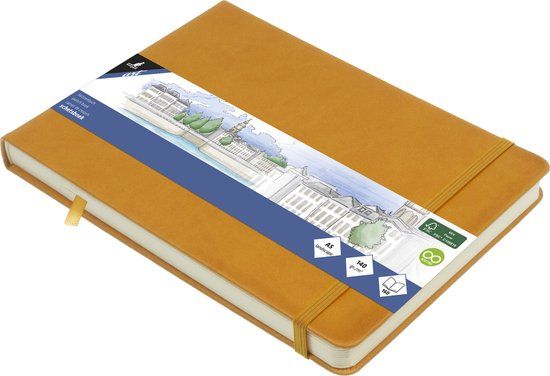 Kangaro Schetsboek - A5 Landscape - Okergeel - 80 Pagina's - 140 grams