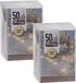 Merkloos 2x Kerstverlichting op batterij warm wit 50 lampjes - Warm wit