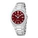 Festina F20100/3 Heren Polshorloge Analoog Staal Zilverkleurig Rood Saffierglas 10 ATM