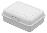 Pauzen-Box Lunchbox en plastique biologique - boîte à pain robuste avec fermeture à clip, convient aux enfants et aux adultes - blanc