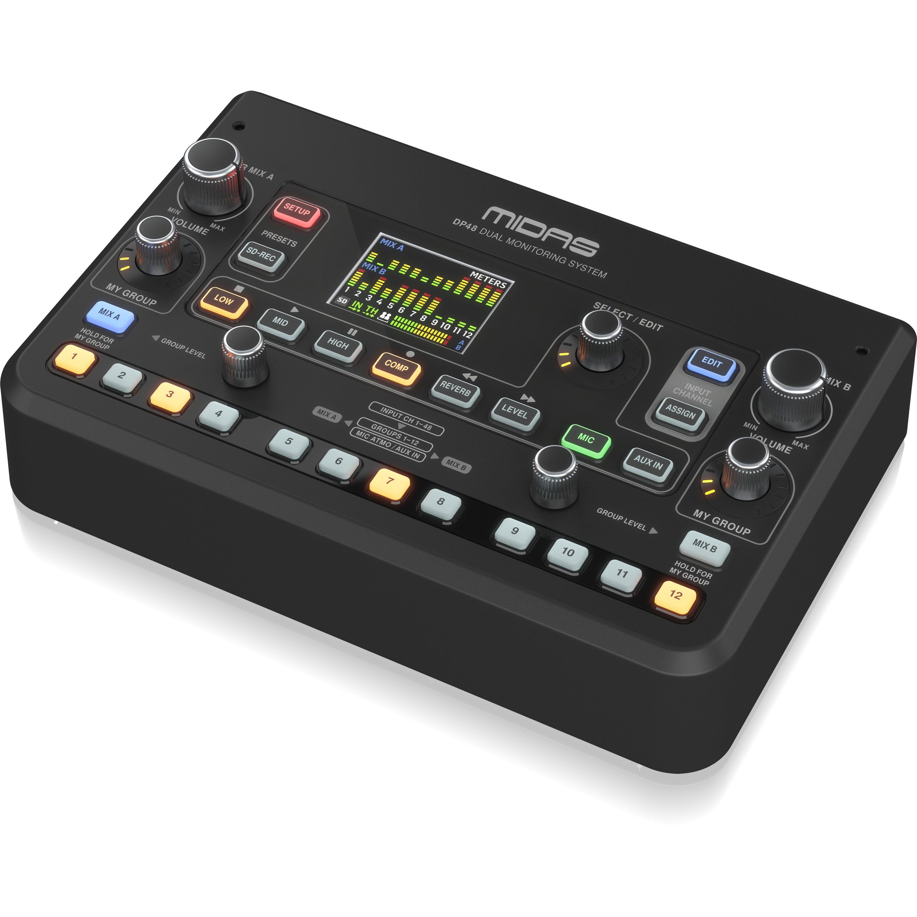 Midas DP48 monitor-mixer en recorder